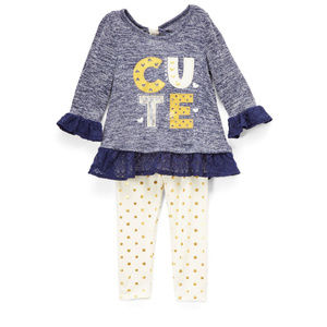 NWT Nannette Cute Tunic Leggings Girls Outfit Set